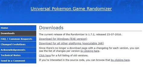 http://pokehacks.dabomstew.com/randomizer/downloads.php|Version 1.10.0 of Universal Pokemon Randomizer : .